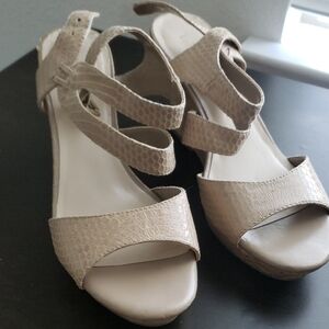 Kelly & Katie Tan Slide Sandals with Wide Strap